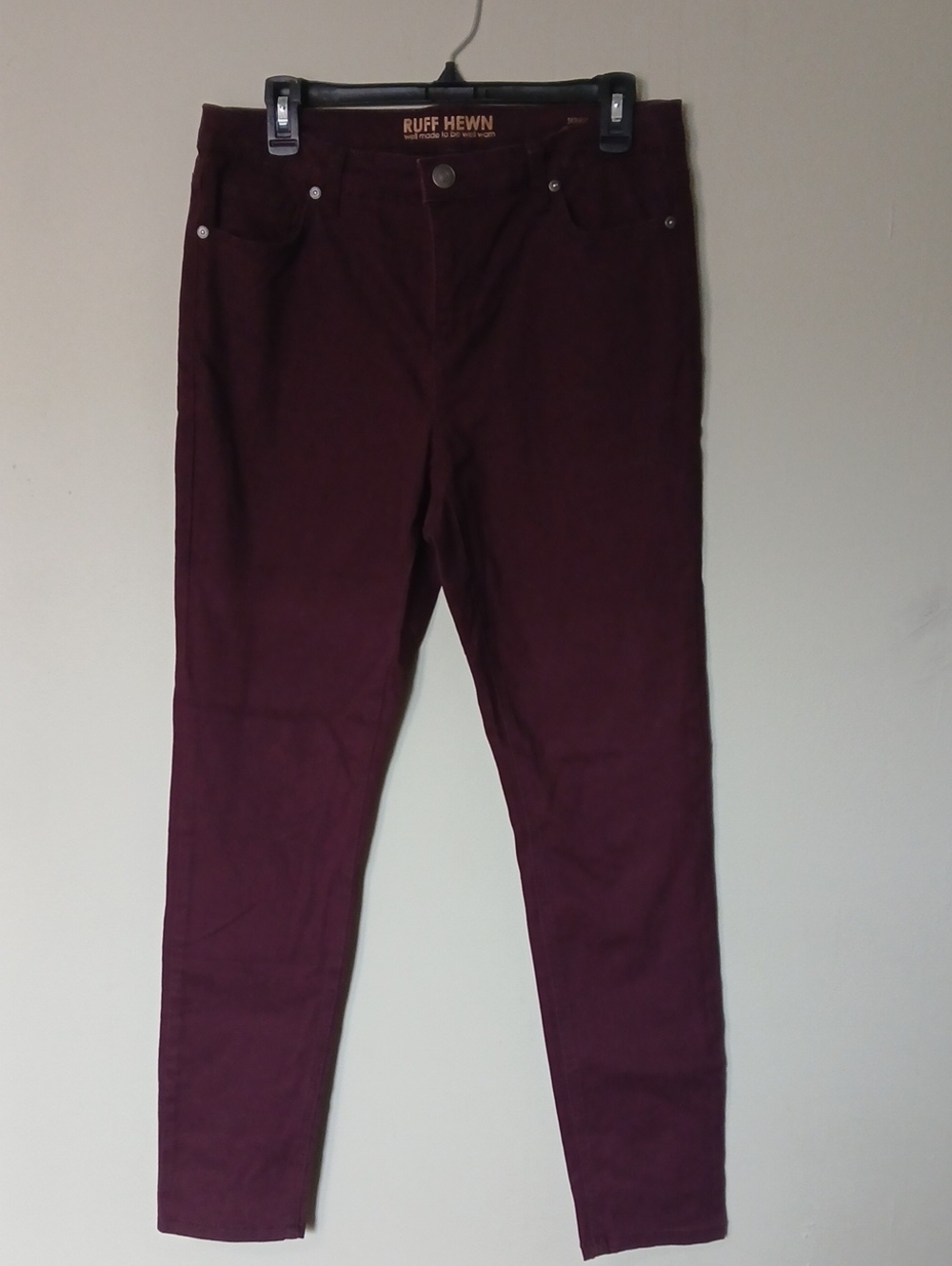 Ruff Hewn Women's Wine/Burgundy Jeans Size 10